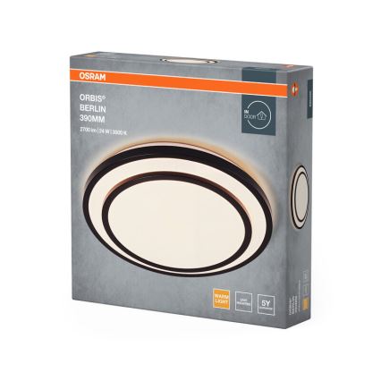 Osram - Candeeiro de teto LED ORBIS BERLIN LED/24W/230V Ø 39 cm preto