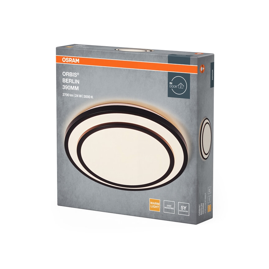 Osram - Candeeiro de teto LED ORBIS BERLIN LED/24W/230V Ø 39 cm preto