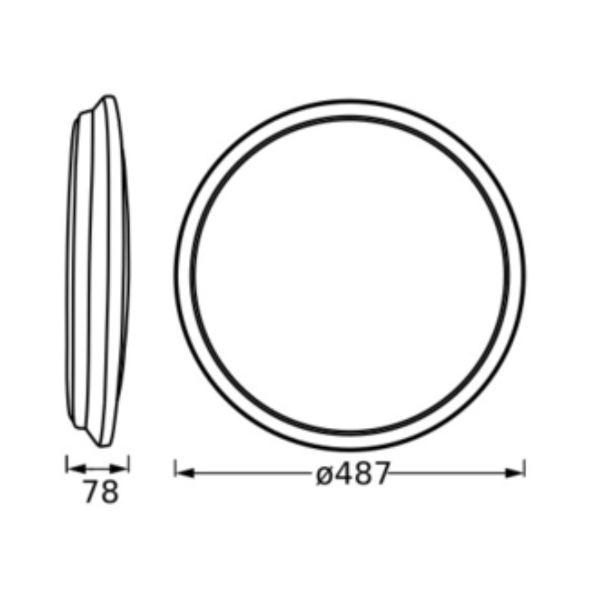 Osram - Candeeiro de teto LED ORBIS DUBLIN LED/36W/230V Ø 49 cm prateado