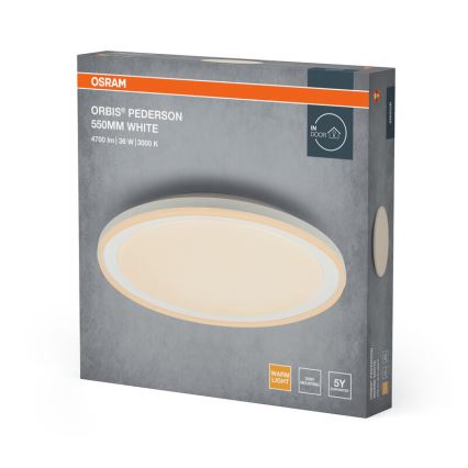 Osram - Candeeiro de teto LED ORBIS PEDERSON LED/36W/230V, diâmetro 55 cm, branco
