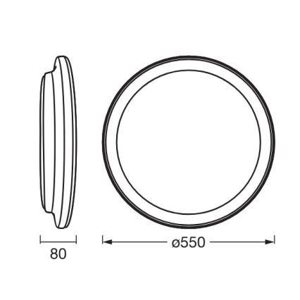 Osram - Candeeiro de teto LED ORBIS PEDERSON LED/36W/230V, diâmetro 55 cm, branco