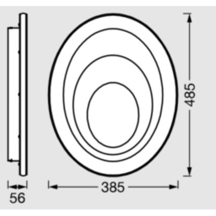 Osram - Candeeiro de teto LED ORBIS SPIRAL LED/37W/230V branco