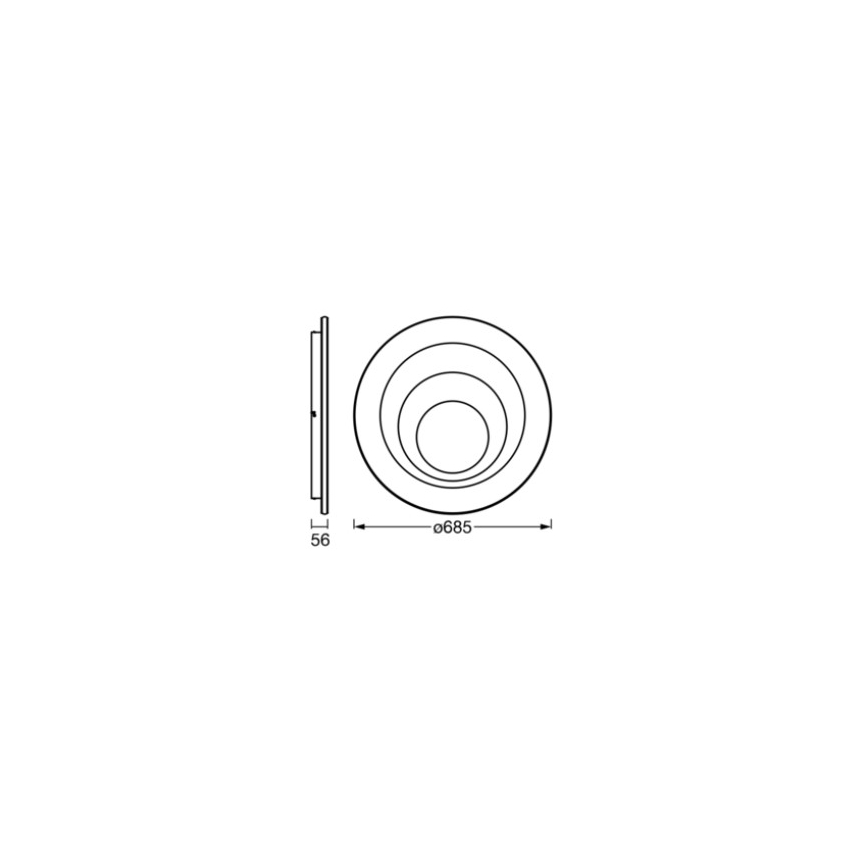 Osram - Candeeiro de teto LED ORBIS SPIRAL LED/63W/230V diâmetro 68,5 cm