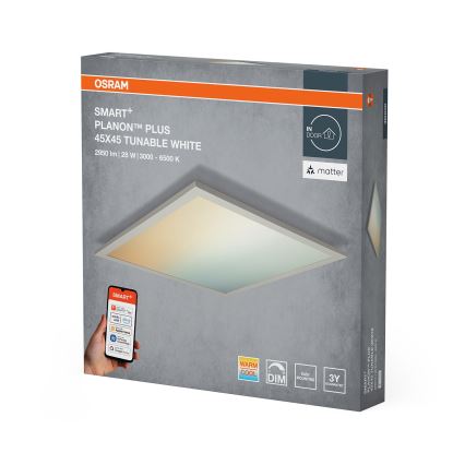 Osram - Candeeiro de teto LED dimerizável SMART+ PLANON LED/28W/230V 45x45 cm 3000-6500K Wi-Fi