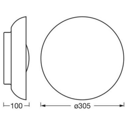 Osram - Candeeiro de teto ORBIS MILAN 2xE27/10W/230V, diâmetro 30,5 cm, castanho