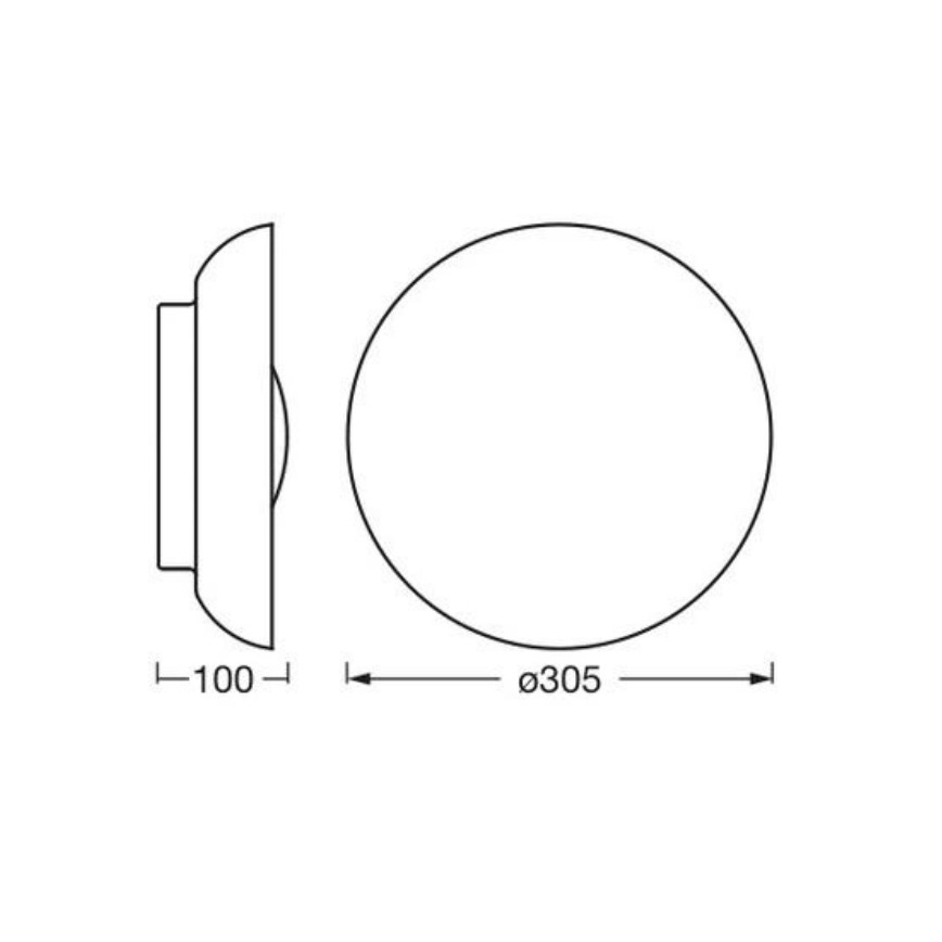 Osram - Candeeiro de teto ORBIS MILAN 2xE27/10W/230V, diâmetro 30,5 cm, castanho