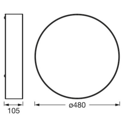 Osram - Candeeiro de teto ORBIS PARIS 3xE27/25W/230V, diâmetro 48 cm, branco