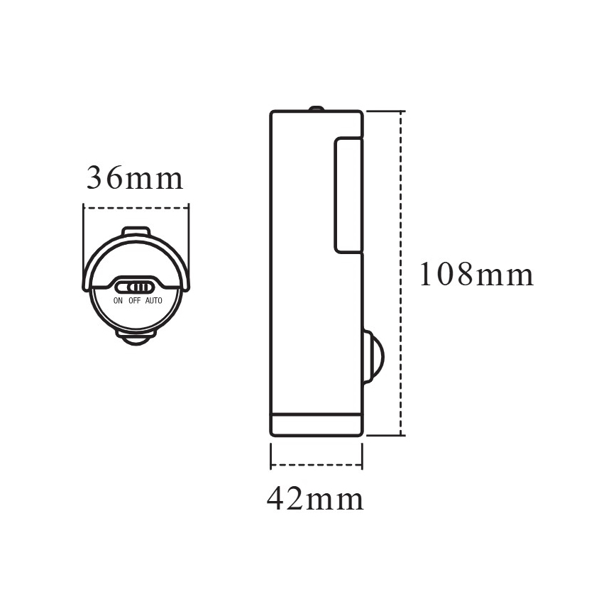 Osram - Luz orientadora LED com sensor de movimento e de crepúsculo NIGHTLUX LED/0,35W/3xAAA IP54 branco