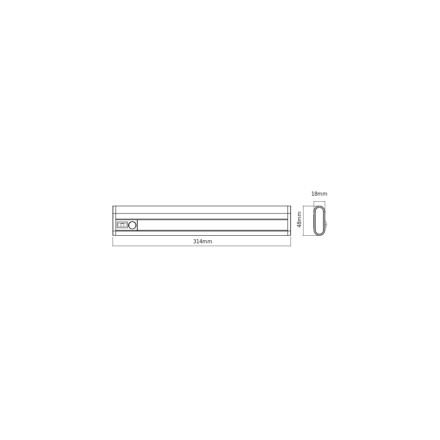 Osram - Luminária LED sob armário com sensor de movimento e sensor crepuscular LINEARLED LED/2,9W/9V 6xAA 4000K 31,4 cm branca
