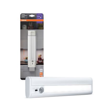 Osram - Luminária LED para instalação sob armário com sensor de movimento e sensor crepuscular LINEARLED LED/1,9W/6V 4xAA 4000K 21,4 cm branca