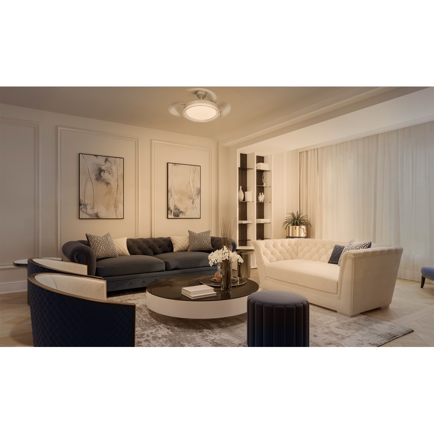 Osram - Candeeiro de teto LED RGB dimerizável com ventilador CIERZO LED/35W/230V 3000-6500K + controlo remoto