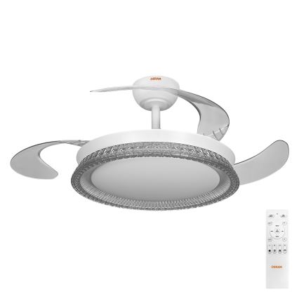 Osram - Candeeiro de teto LED RGB dimerizável com ventilador CIERZO LED/35W/230V 3000-6500K + controlo remoto