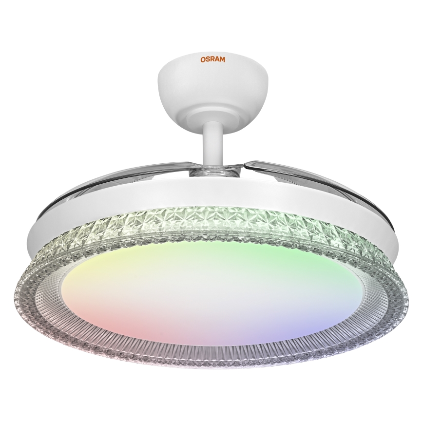 Osram - Candeeiro de teto LED RGB dimerizável com ventilador CIERZO LED/35W/230V 3000-6500K + controlo remoto