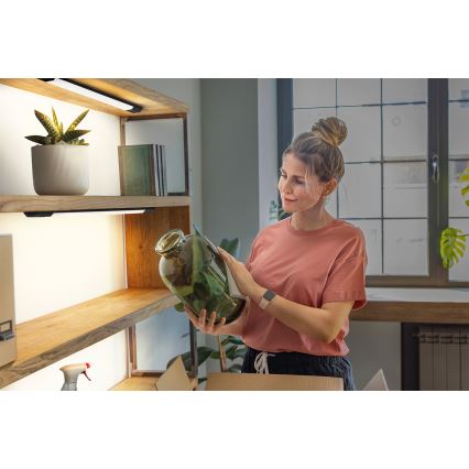 Osram - Luminária LED dimerizável para instalação sob armários com sensor de movimento LINEAR EDGE LED/8W/230V 3000/4000/6500K 50 cm preta