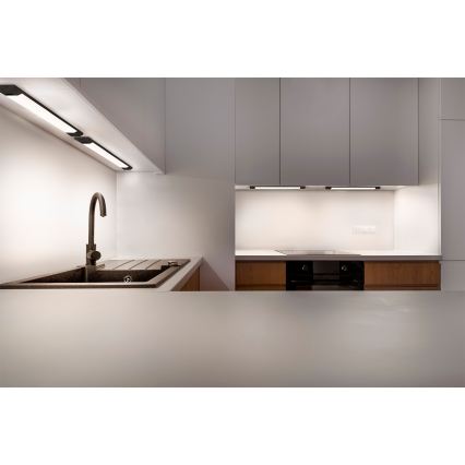 Osram - Luminária LED dimerizável para instalação sob armários com sensor de movimento LINEAR EDGE LED/8W/230V 3000/4000/6500K 50 cm preta