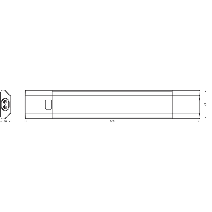 Osram - Luminária LED dimerizável para instalação sob armários com sensor de movimento LINEAR EDGE LED/8W/230V 3000/4000/6500K 50 cm preta