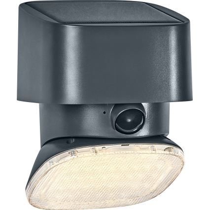 Osram - Aplique de parede solar LED com sensor ENDURA STYLE LED/10,3W/4,2V 2000 mAh IP54 antracite