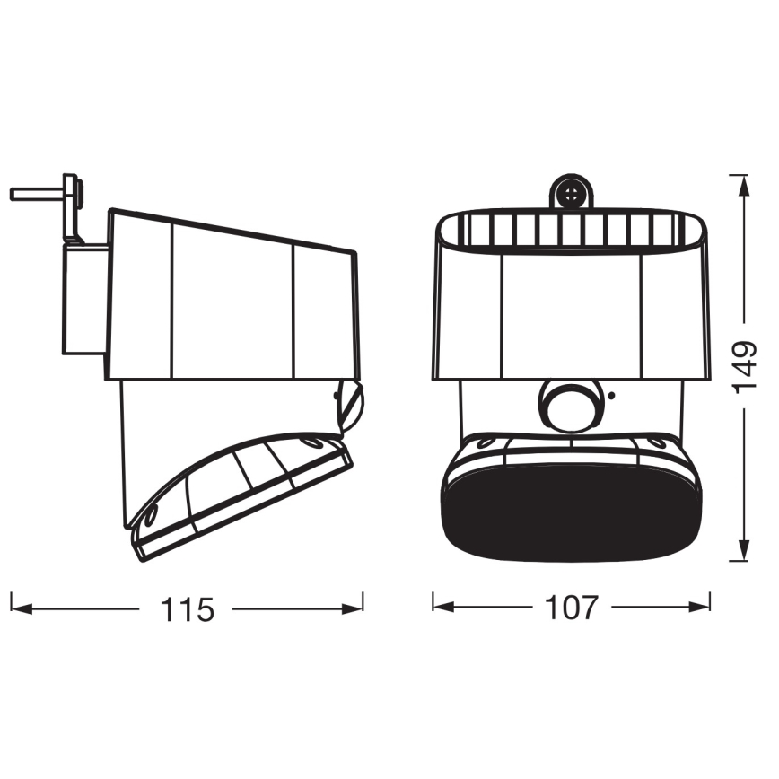 Osram - Aplique de parede solar LED com sensor ENDURA STYLE LED/10,3W/4,2V 2000 mAh IP54 antracite