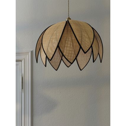 Osram - Candeeiro suspenso com cabo DECOR RATTAN 1xE27/15W/230V Ø 67 cm bege/preto