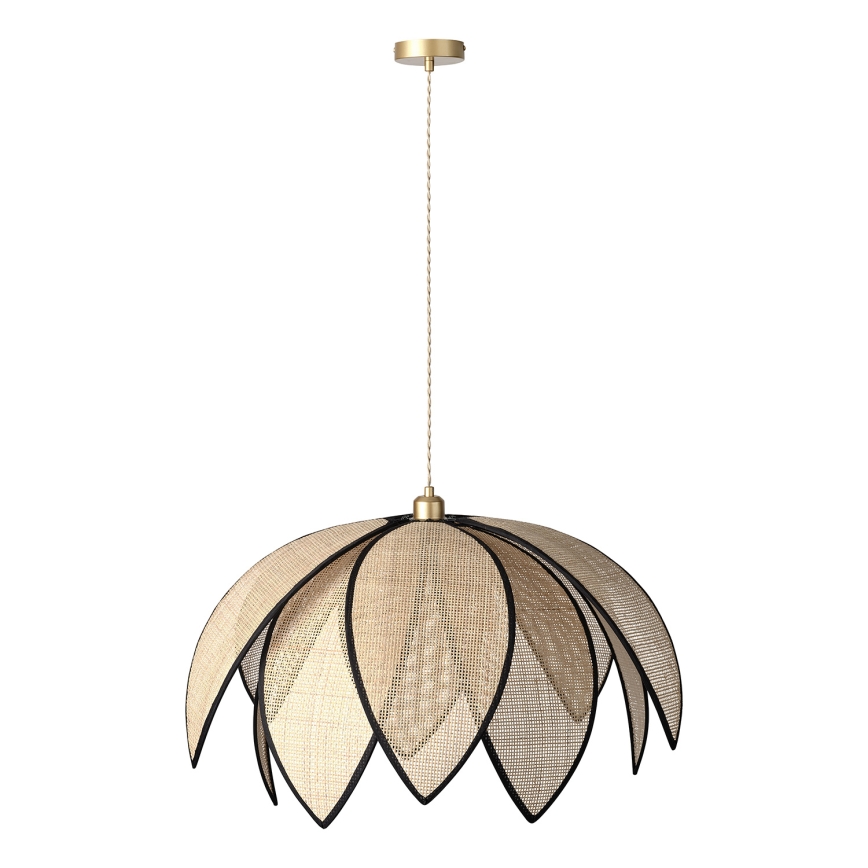 Osram - Candeeiro suspenso com cabo DECOR RATTAN 1xE27/15W/230V Ø 67 cm bege/preto