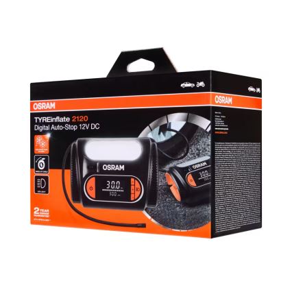 Osram - Compressor digital para pneus TYREinflate 2120 180W/12V