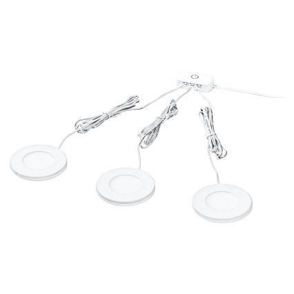 Osram - Conjunto de 3 luminárias LED para montagem sob armário UNDERCABINET LED/8,5W/230V 3000K brancas