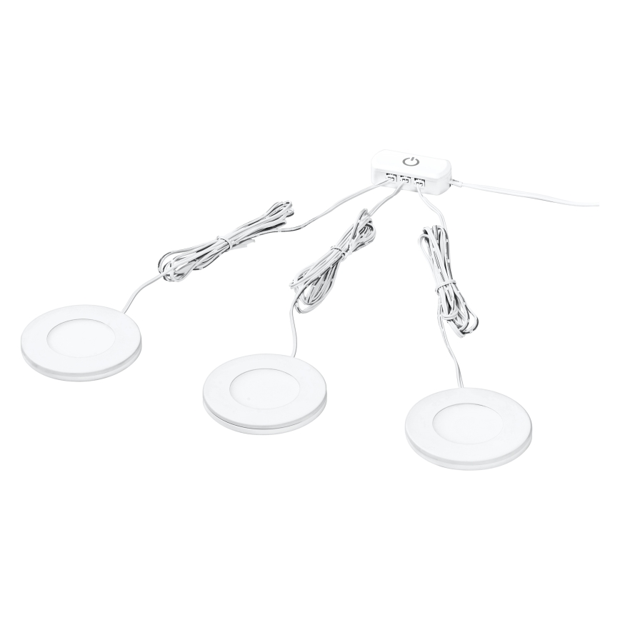 Osram - Conjunto de 3 luminárias LED para montagem sob armário UNDERCABINET LED/8,5W/230V 3000K brancas