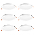Osram - Conjunto com 6 luminárias de embutir LED ESSENTIAL LED/18W/230V 6500K, diâmetro 22 cm, brancas