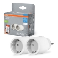 Osram - Conjunto de 2 tomadas inteligentes SMART+ MATTER SCHUKO 2300W/230V/10A Wi-Fi brancas