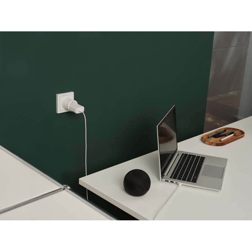 Osram - Conjunto de 2 tomadas inteligentes SMART+ MATTER SCHUKO 2300W/230V/10A Wi-Fi brancas
