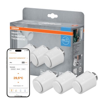 Osram - Conjunto de 3 Cabeças Termostáticas SMART+ 3x AA Wi-Fi