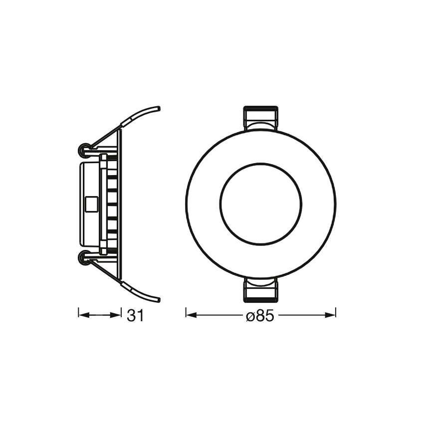 Osram - Conjunto de 3 luminárias embutidas SLIM LED/4,5W/230V