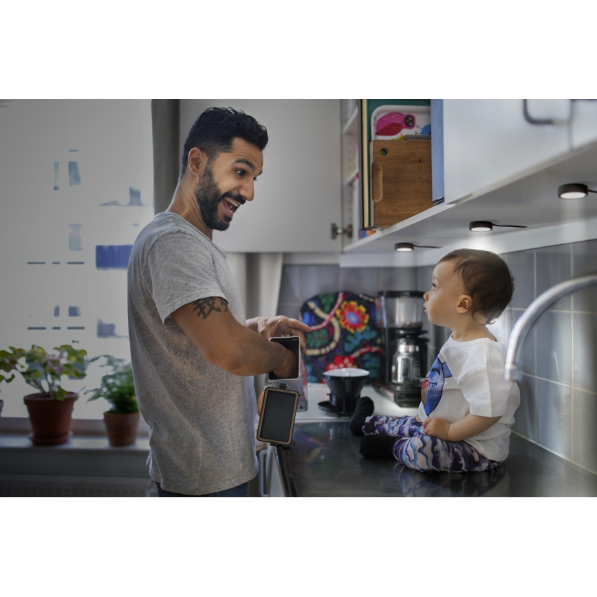 Osram - Conjunto de 3 Luminárias LED para instalação sob armário UNDERCABINET LED/3W/230V 3000K pretas