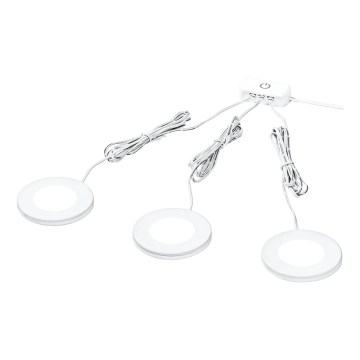 Osram - Conjunto de 3 luminárias LED para montagem sob armário UNDERCABINET LED/8,5W/230V 3000K brancas