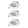 Osram - Conjunto de 3 spots de embutir LED reguláveis SPOT LED/4,9W/230V 2700K Ø 8,7 cm brancos