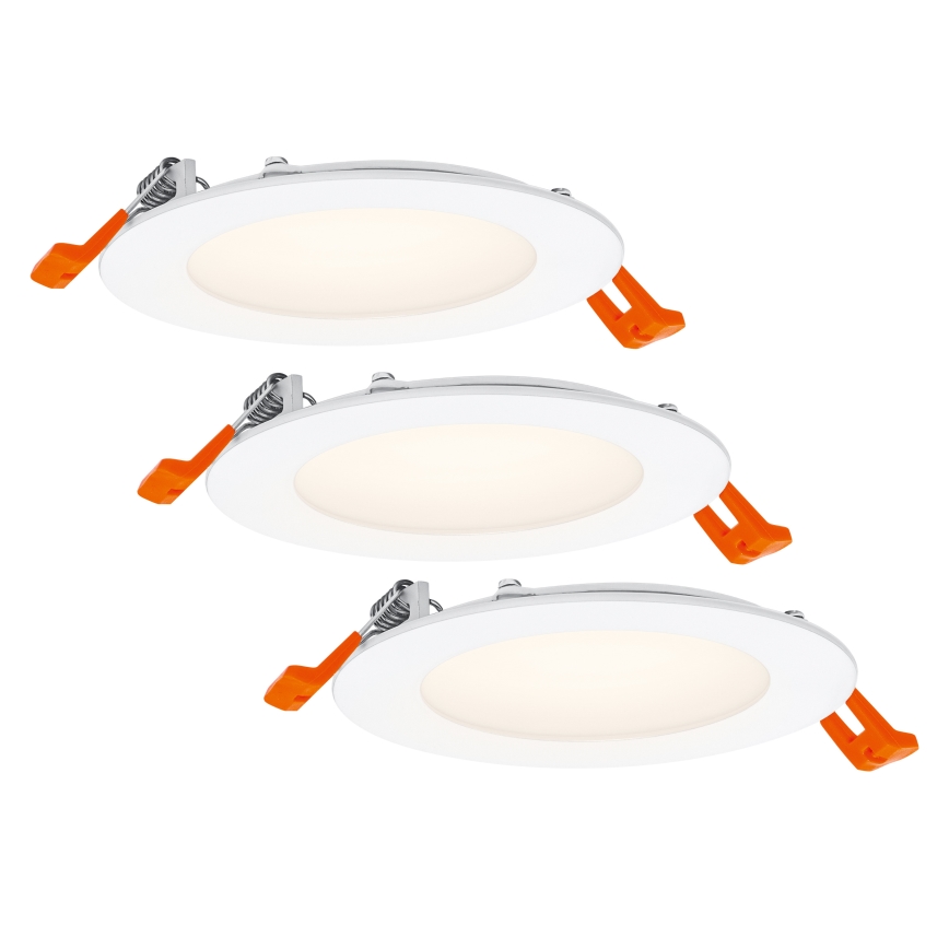 Osram - Conjunto de 3 spots LED de embutir/8W/230V 3000K Ø 12 cm brancos