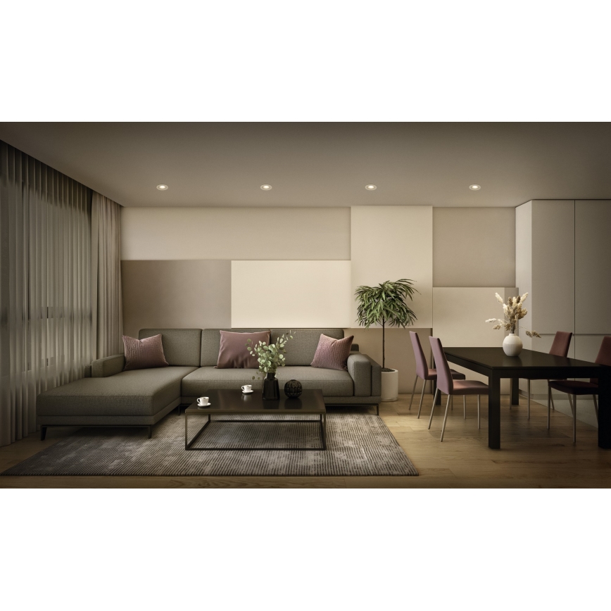 Osram - Conjunto de 3 spots de embutir LED reguláveis SPOT LED/4,9W/230V 2700K Ø 8,7 cm brancos