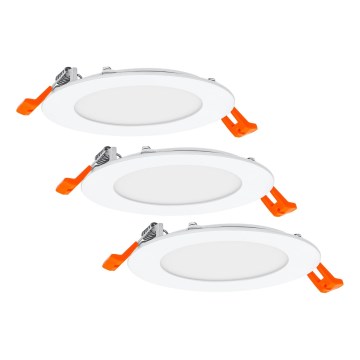 Osram - Conjunto de 3 spots LED de embutir/8W/230V 3000K Ø 12 cm brancos