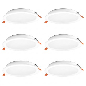 Osram - Conjunto de 6 luminárias LED de embutir ESSENTIAL LED/18W/230V 4000K Ø 22 cm branco