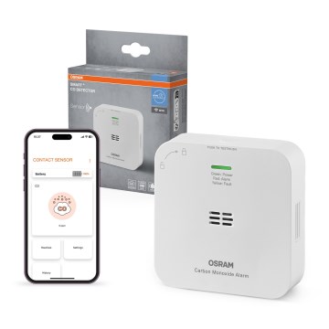 Osram - Detector de monóxido de carbono SMART+ 2xAA Wi-Fi