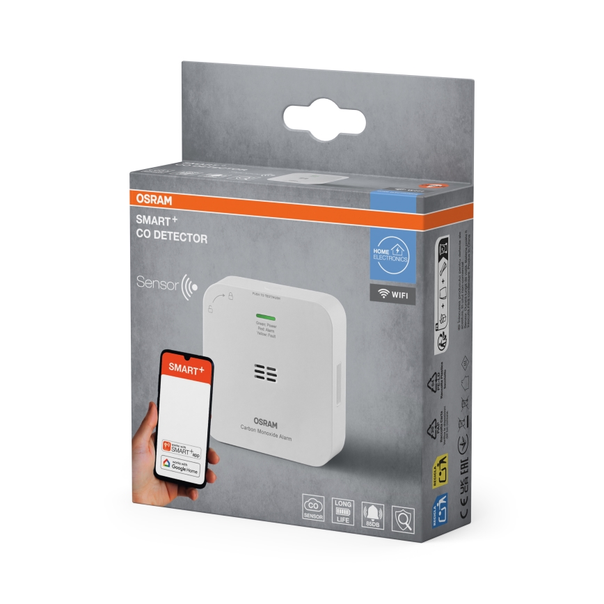 Osram - Detector de monóxido de carbono SMART+ 2xAA Wi-Fi