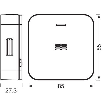Osram - Detector de monóxido de carbono SMART+ 2xAA Wi-Fi