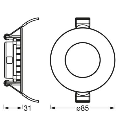 Osram - Downlight LED regulável SMART+ embutido LED/4,5W/230V 3000-6500K Wi-Fi