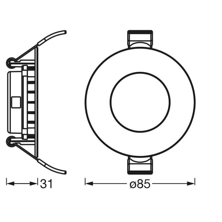 Osram - Downlight LED regulável SMART+ embutido LED/4,5W/230V 3000-6500K Wi-Fi