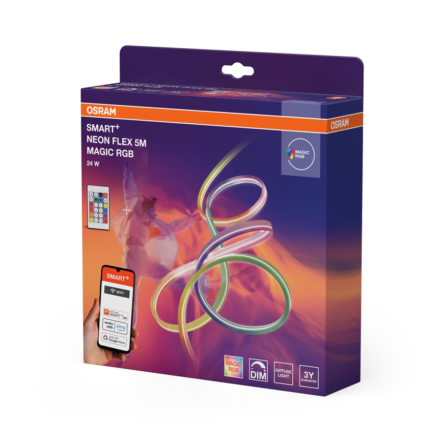 Osram - Fita LED RGB regulável para exterior SMART+ MAGIC 5m LED/24W/230V IP44 Wi-Fi+ comando à distância