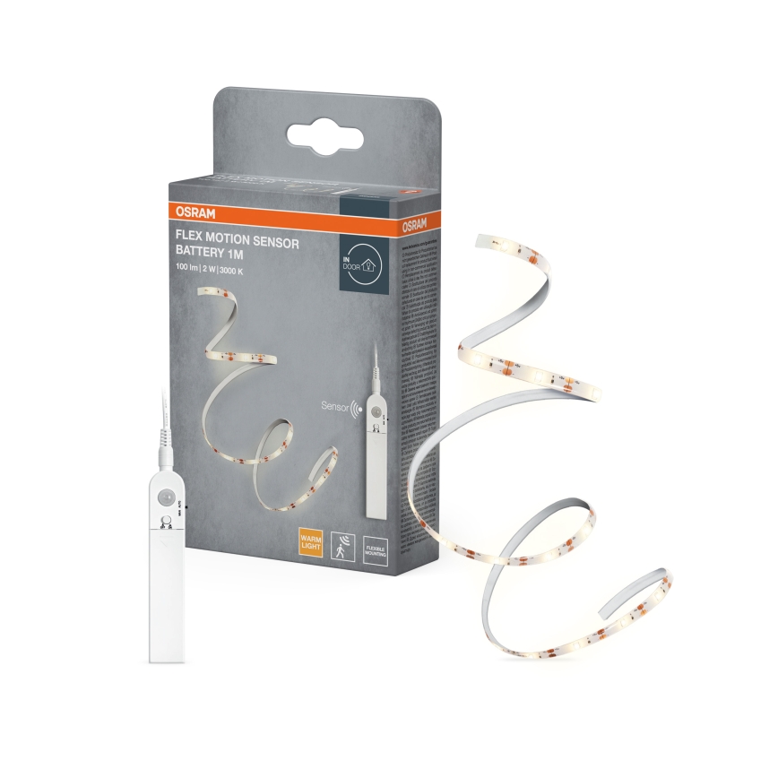 Osram - Fita LED com sensor de movimento FLEX 1m LED/2W/4xAA