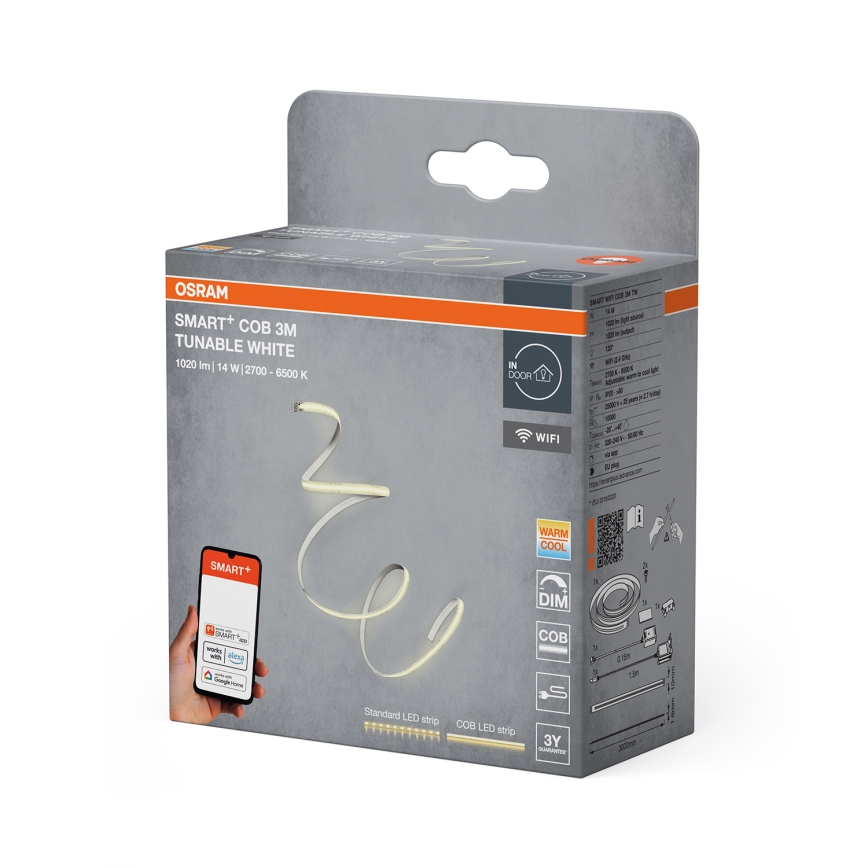 Osram - Fita LED regulável SMART+ COB 3m LED/14W/230V 2700-6500K Wi-Fi