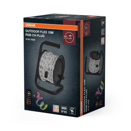 Osram - Fita LED RGB regulável para exterior FLEX 10m LED/70W/230V IP65 + controlo remoto