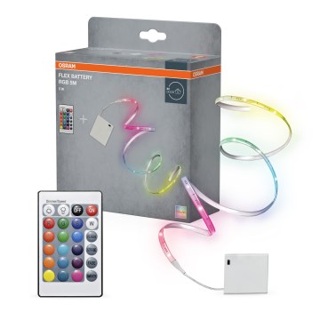 Osram - fita LED RGB regulável FLEX BATTERY 5m LED/5W/4xAA + comando remoto