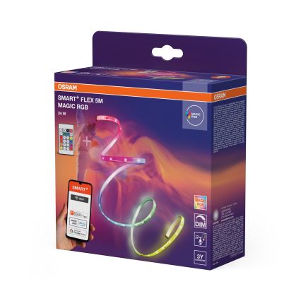 Osram - Fita LED RGB dimerizável SMART+ MAGIC FLEX 5m LED/24W/230V Wi-Fi + controlo remoto